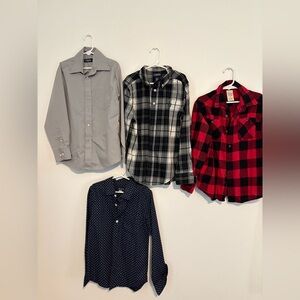 Lot of 4 button down dress shirts